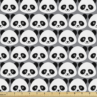 Chevee Bear Bamboo in Monochrome Multi-Purpose Fabric