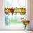 9.5"H Multi-Colored Stained Glass Birds on a Wire Window Panel