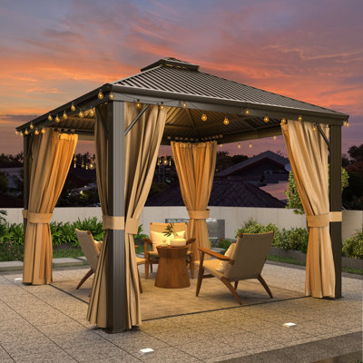 10 Ft. W x 10 Ft. D Aluminum Patio Gazebo