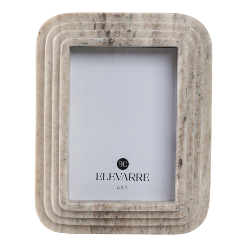 Sagebrook Home 5X7 Duval Marble Photo Frame, 5" x 7"