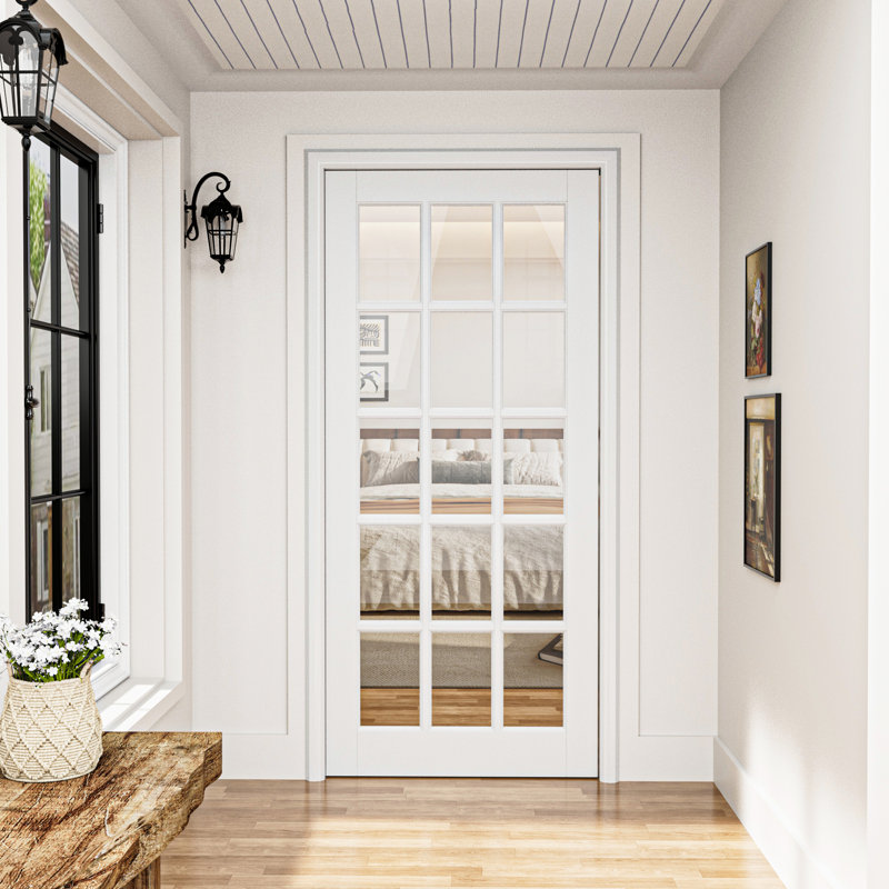 Porte Morden intérieure en bois manufacturé blanc apprêté blanc 15-Lite, 30 po x 80 po