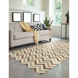 Multicolor Flat Weave Wool Chevron Waves Geometric Modern Contemporary Carpet Rug