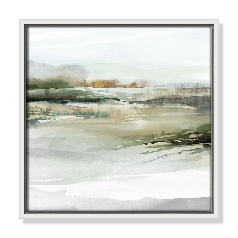«Prologue II» par Isabelle Z, Toile avec cadre, L 13,5 po x H 13,5 po, White Floater
