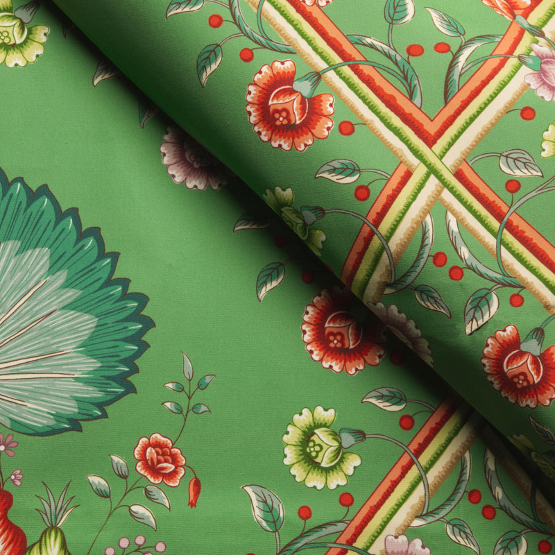 Louverne Loire 100% Cotton Fabric, Emerald