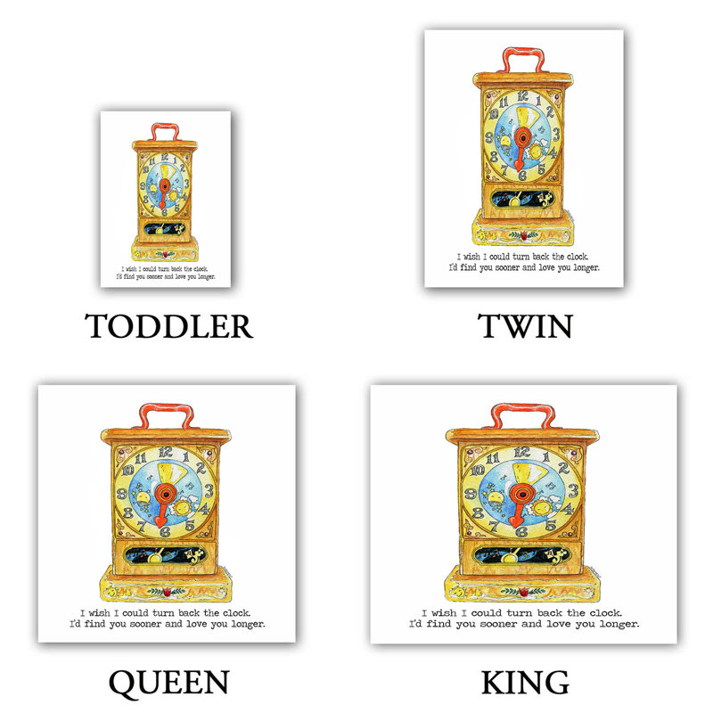 Ensemble de housse de couette jouets clock, 1 housse simple + 1 taie standard