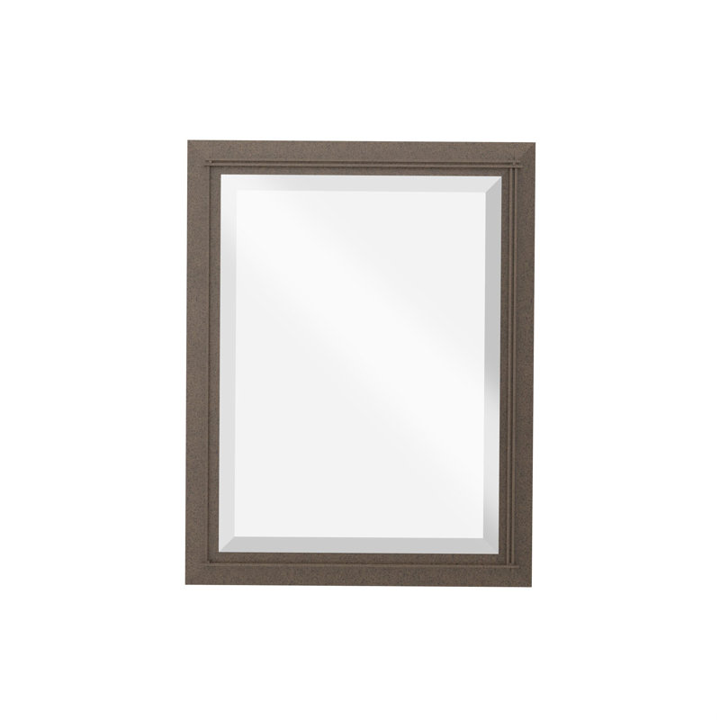 Metra Industrial Beveled Bathroom/Vanity Mirror, Bronze, 32" H x 26" W