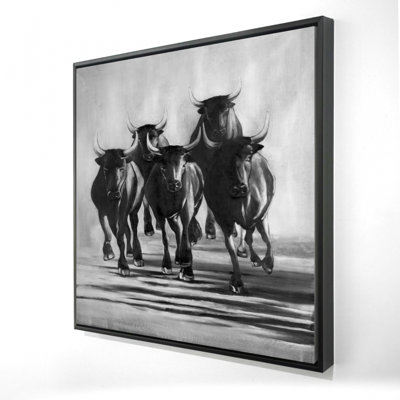 " Group Of Bulls At Galops "