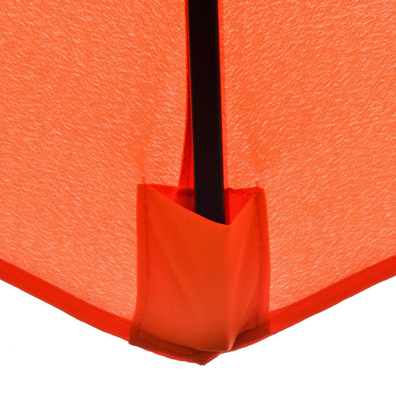 Parasol de patio orange de 9 pi. 3 avec un design pratique. Ouverture de la manivelle et réglage de l'inclinaison. Convient à une terrasse, une cour ou une pelouse. 3 ventilés. Pole. 13,11 lb 92,5 po de hauteur pour une protection extérieure sans effort