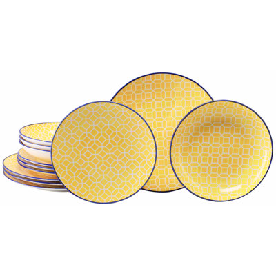 Mediterranean Stoneware Dinnerware Set Piece