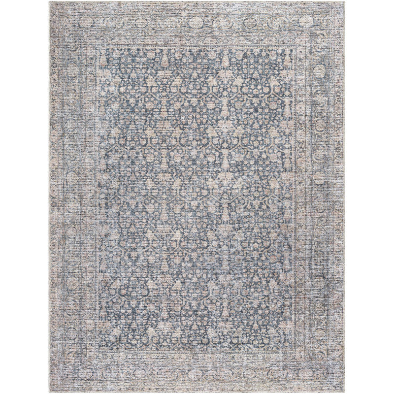 Tapis argenté Vivir x Livabliss Lorelai, Rectangle 6 pi 7 po x 9 pi