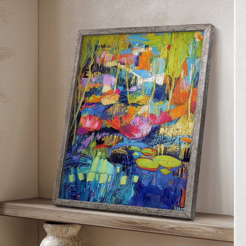 FLORAL Series DC Framed Print - Solid Wood, 21" H x 17" W