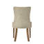 Ensemble de chaises d'appoint en tissu beige et en chêne récupéré Yotam (ensemble de 2)