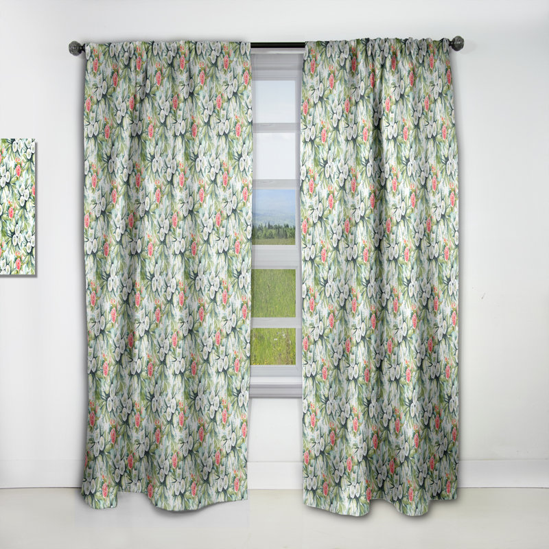 Rideau simple occultant Farmhouse Florals X - Farmhouse, L 52 po x L 108 po
