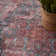 Machine Washable Oriental Blue/Brick Red Area Rug