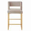 Tabouret à hauteur de comptoir moderne avec dossier ouvert carré et pieds robustes en fer, ensemble de 2 chaises de bar polyvalentes