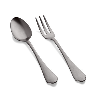 Ensemble de service (fourchette et cuillère) Dolce Vita Pewter Oro Nero Gold