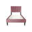 Modern Twin Bed With Linen Upholstery - Adjustable Headboard For A Customizable Bedroom Pink Blend Supportive Structure-1404865334