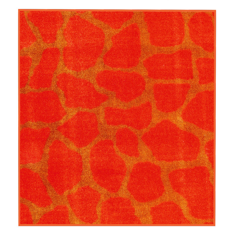 Tapis orange foncé Furnish My Place, Carré 4 pi