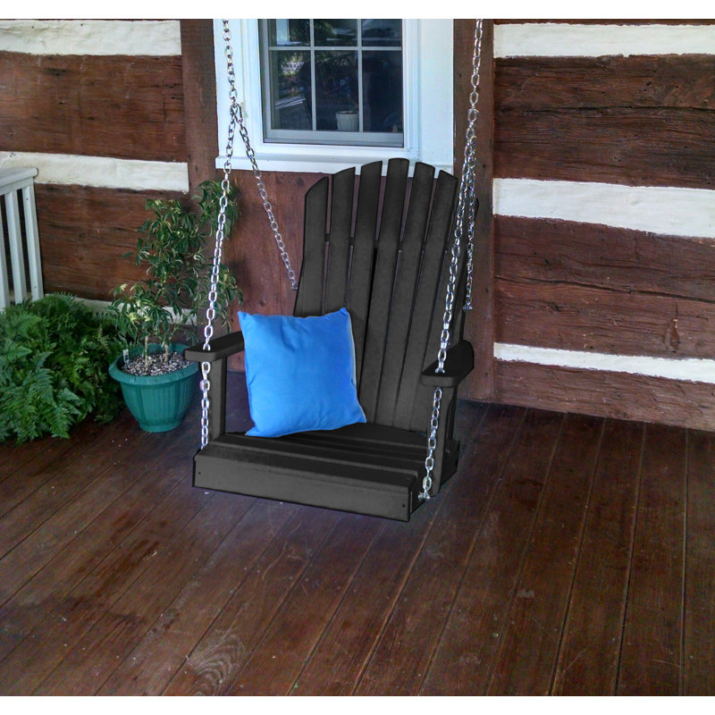 Balancelle en rotin Adirondack Ratto, Noir