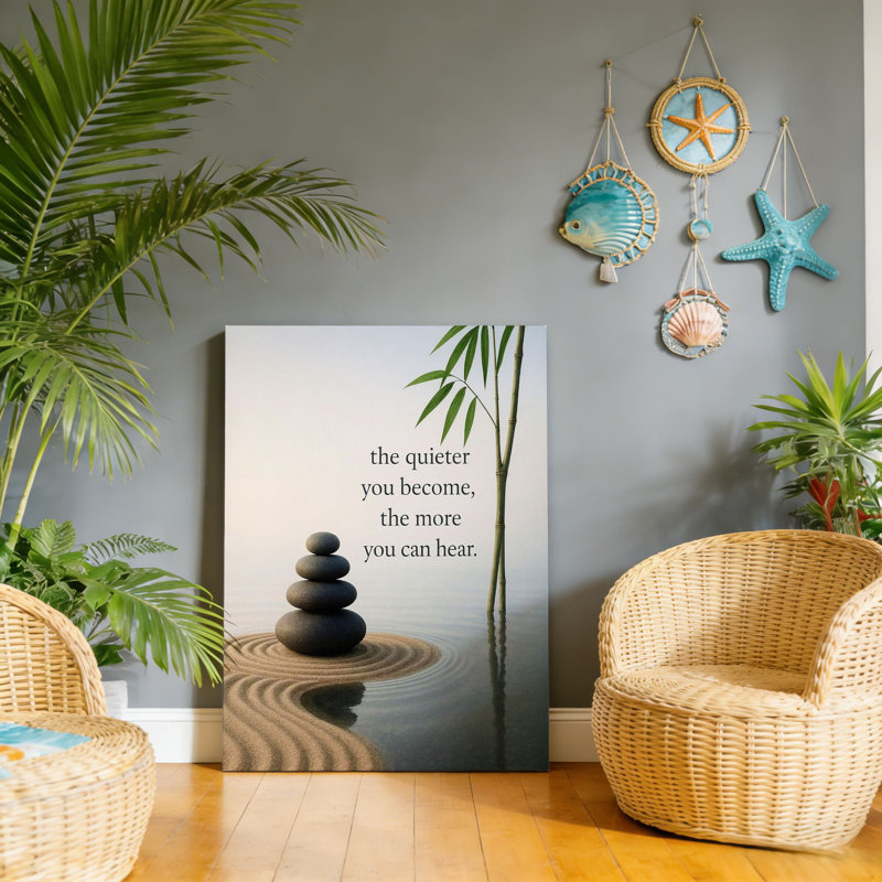 Citation inspirante en bois à l'arrière, "The Quieter You devenir", 30 L x 20 l