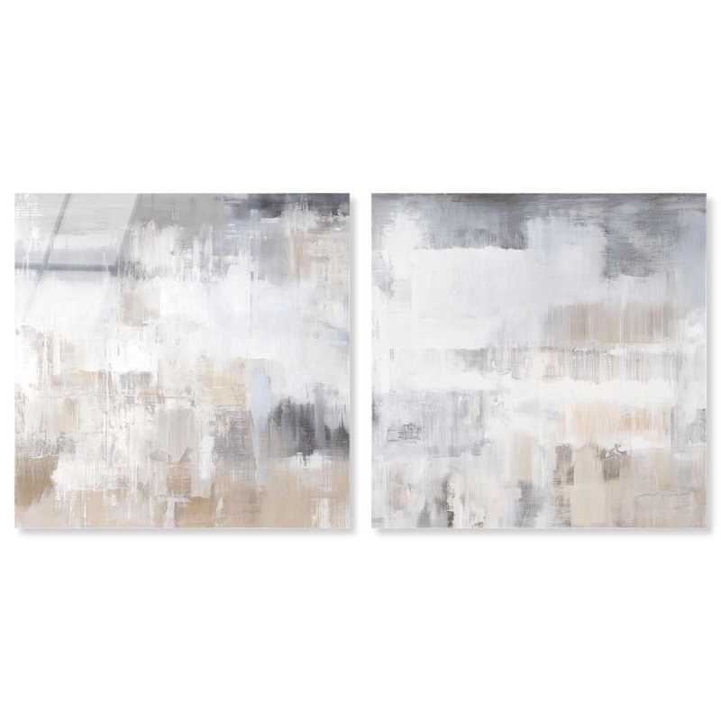 "Luxe Minimalist Abstract Art", ensemble de 2 panneaux, impression sur acrylique , H 20 po x l 40 po