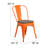 Kewaunee Metal Stackable Chair with Wood Seat-1921678925