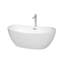 Baignoire de trempage autoportante en acrylique avec robinet 60 po. X 32 po. Rebecca-26083747