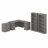Raker 3 Piece Computer Desk Office Set with Bookcase-568294295