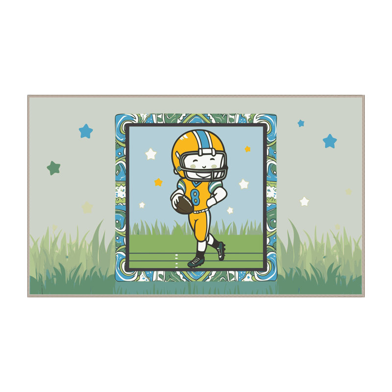 Tapis de football pour enfants Zoomie, Rectangulaire 8 pi x 12 pi