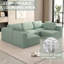 Canapé-lit modulaire Boneless avec méridienne et repose-pieds, conception convertible pour des combinaisons flexibles et une assise confortable.-1567684644