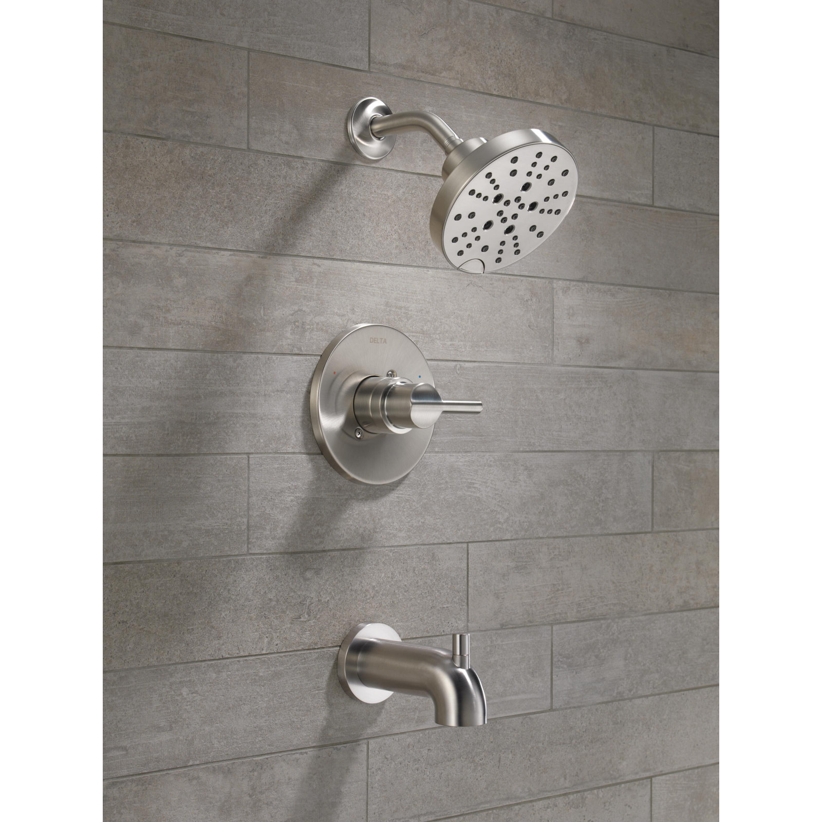 Nicoli Single-Function Tub and Shower Faucet Set, Stainless