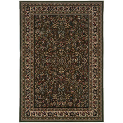 Tapis oriental vert / ivoire Shelburne