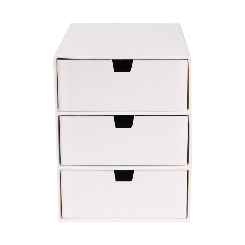 Organisateur de bureau à 3 tiroirs Bigso, Blanc