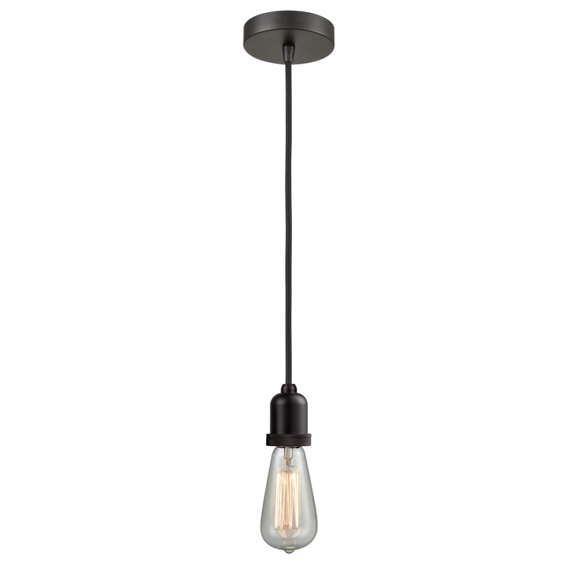 Webber 1 - Light Single Pendant, Oil Rubbed Bronze/Black