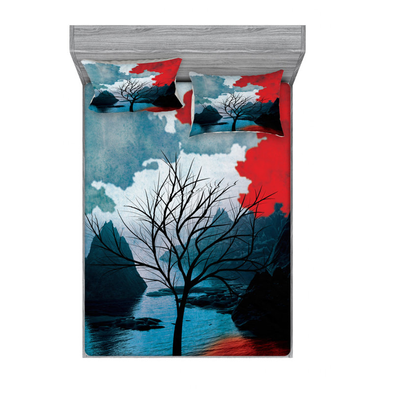 Microfiber Sheet Set, Queen Sheet Set with Fitted Sheet