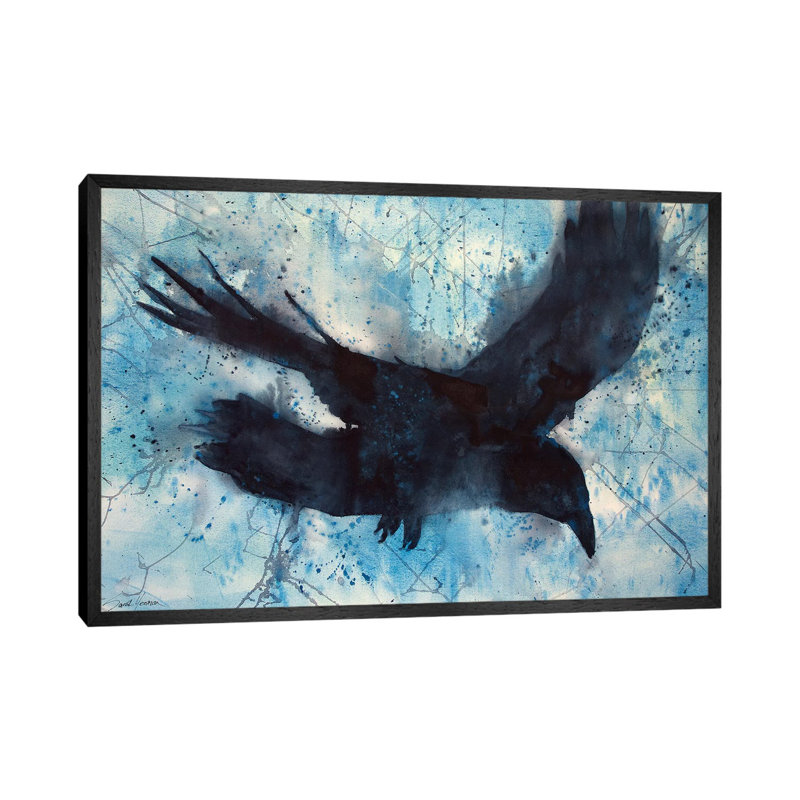 Flight by Sarah Yeoman - Painting on Canvas, Black Framed, 66.04 cm H x 45.72 cm W