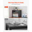 Rangement en bois 5 compartiments avec tablettes réglables gris
