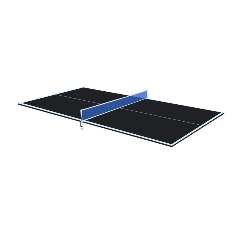 Plateau de table de tennis de table pliable et portable de taille moyenne 6 * 3 pi noir pour jeux d'intérieur, Noir