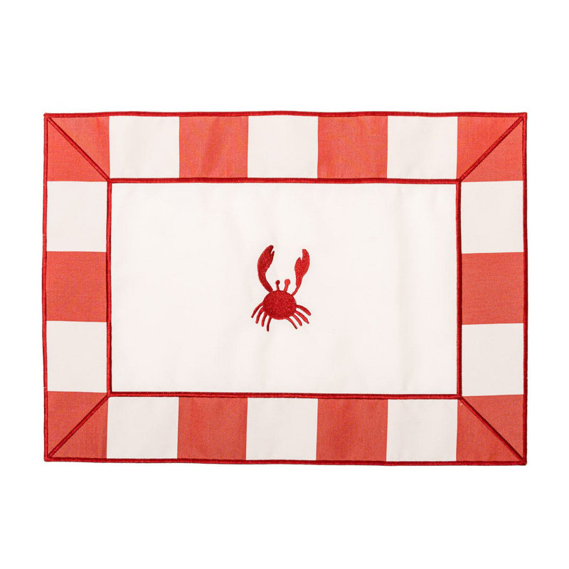 Placemat, Red/White