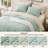 Bedsure Twin Comforter Set - 5 Pieces Sage Green Twin Bedding Set for All Seasons, Boho Contrasting Design Bed in a Bag with Comforter, Sheets, Pillowcase & Sham-105522625-105522624