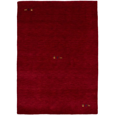No-Shedding Hand Loomed Gabbeh Rug, 100% Wool, Solid Color, Fade & Stain Resistant, Durable