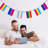 Abbad 32pcs Assorted Rainbow String Flags - 4 Mixed Pennant Banners with LGBT, Pansexuality, Bisexuality, and Transgender - 32 Flags 26 Feet