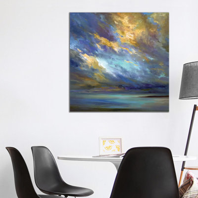 Coastal Clouds by Sheila Finch - Wrapped Canvas Painting