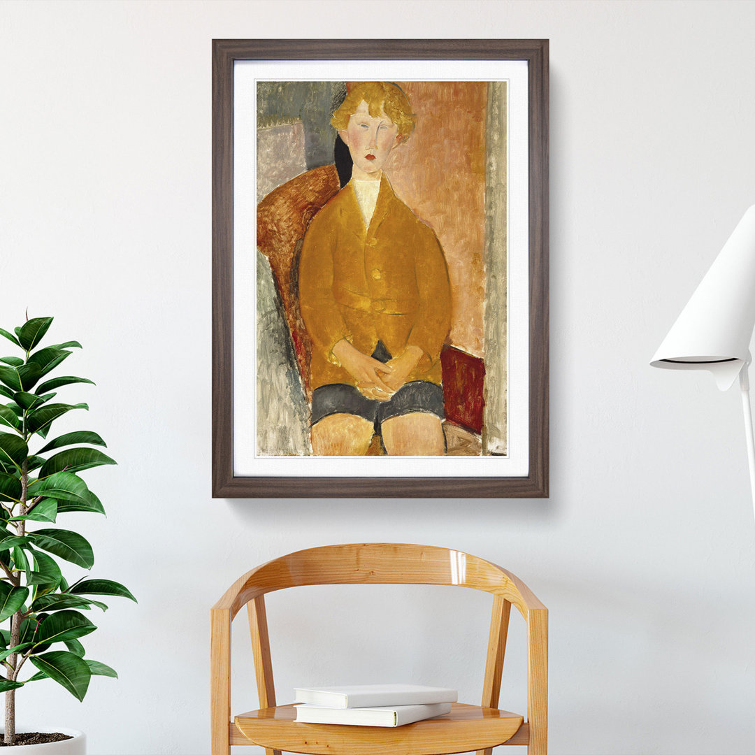 Boy in Short Pants by Amedeo Modigliani - Picture Frame Painting