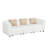 White Microfiber 3-Piece Living Room Sofa Set