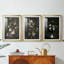 Imprimé floral rétro Lxxv - impression encadrée sur mesure de qualité supérieure - 3 pièces