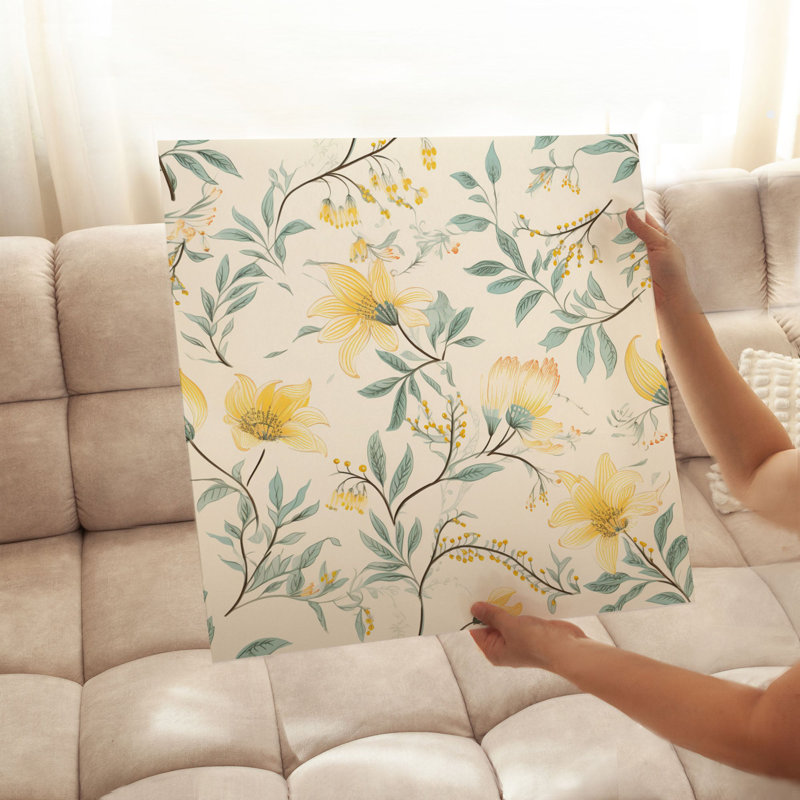 Motif floral de fleurs II, H 28 po x l 28 po