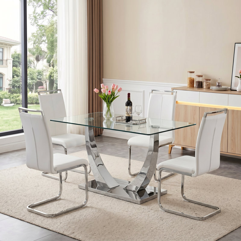 Table de salle à manger Plouffe, H 30,1 po x L 62,8 po x l 35,43 po, Gold