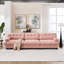 Canapé modulaire modulaire, canapé Cloud, sièges profonds modernes pour le salon, canapé 3 places en flanelle avancée pour la chambre à coucher, canapé modulaire surdimensionné avec 5 coussins décoratifs-130920881
