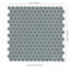 Carreau de mosaïque en porcelaine brillante 11 po x 12 po Blue Maris Penny